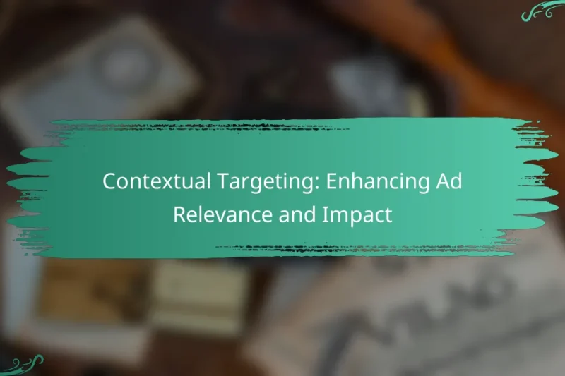 Contextual Targeting: Enhancing Ad Relevance and Impact