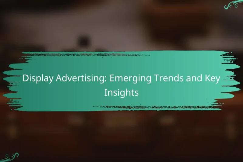 Display Advertising: Emerging Trends and Key Insights