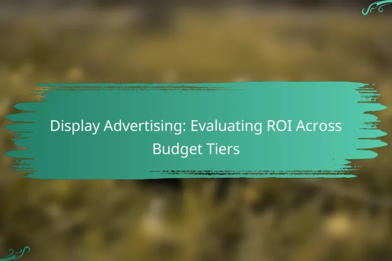 Display Advertising: Evaluating ROI Across Budget Tiers