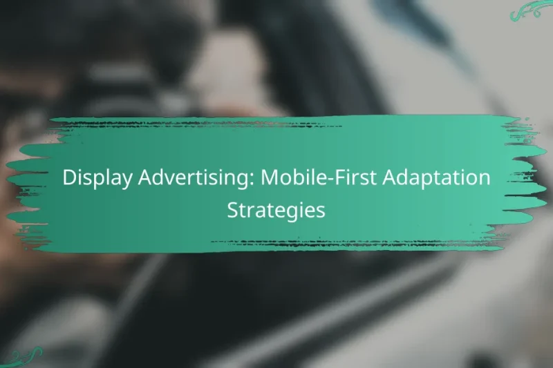 Display Advertising: Mobile-First Adaptation Strategies