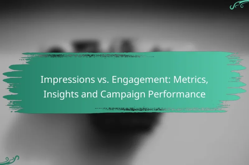 Impressions vs. Engagement: Metrics, Insights and Campaign Performance