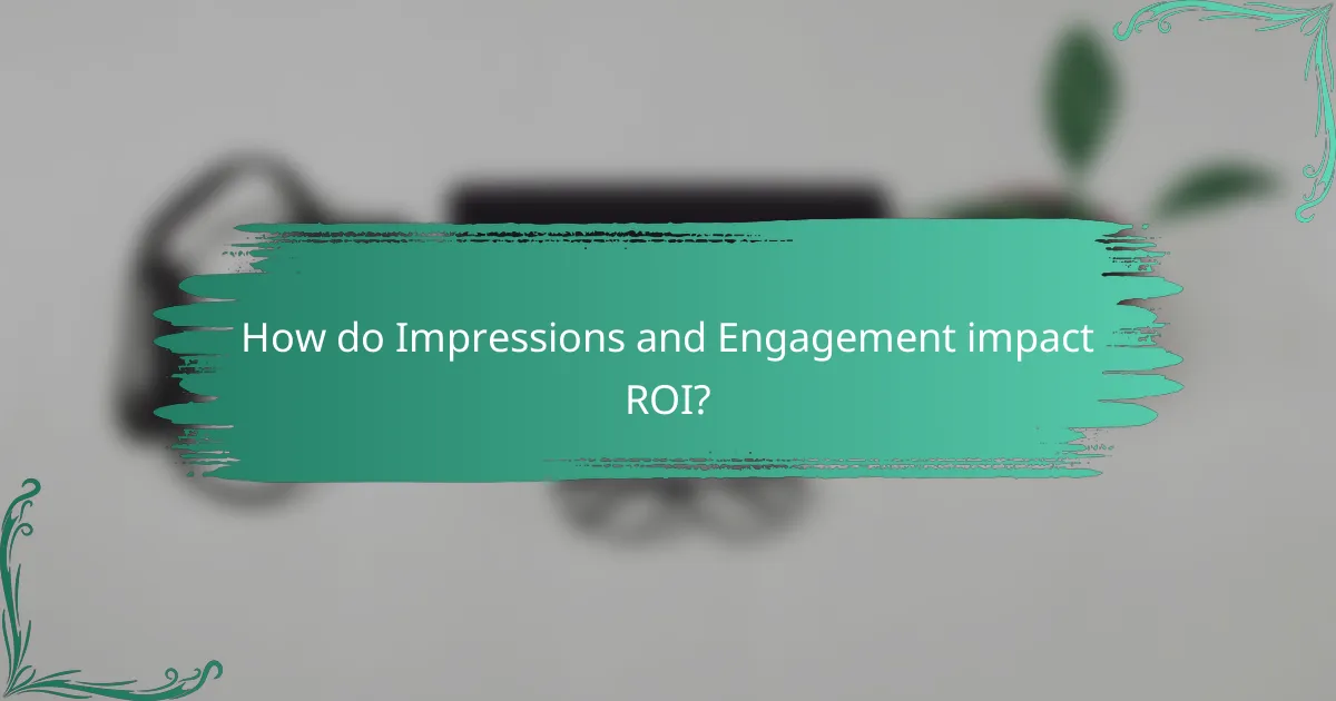 How do Impressions and Engagement impact ROI?