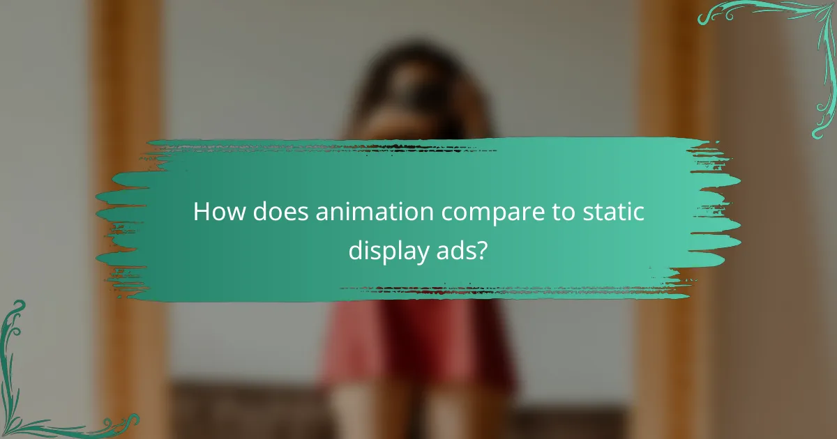 How does animation compare to static display ads?