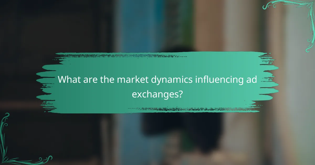 What are the market dynamics influencing ad exchanges?