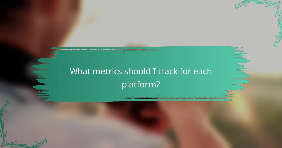 What metrics should I track for each platform?