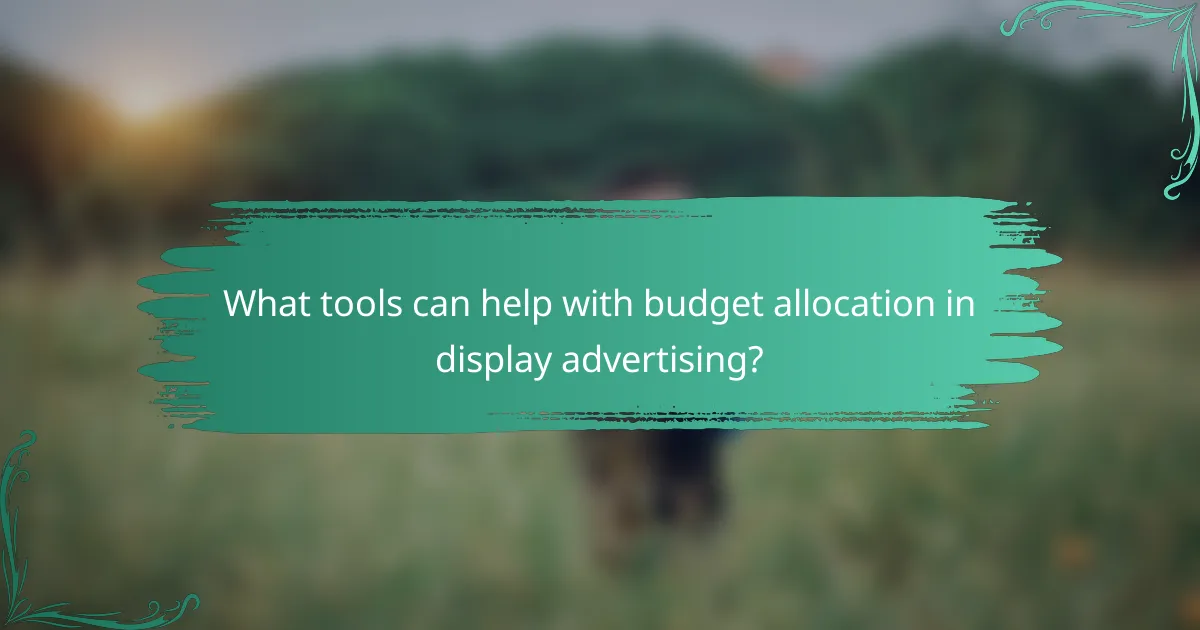 What tools can help with budget allocation in display advertising?